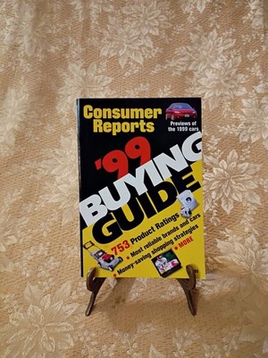 1999 Consumer Reports Buying Guide Car Ratings Product Reviews Paperback Book