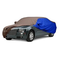 Covercraft Weathershield Hp Two-tone Taupe Custom Car Cover W Bright Blue Sides