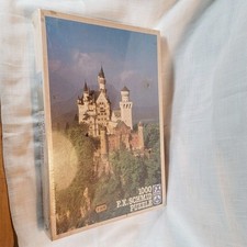 Vintage F.X. Schmid Neuschwanstein Castle 1000 Pc Jigsaw Puzzle Tony Stone New