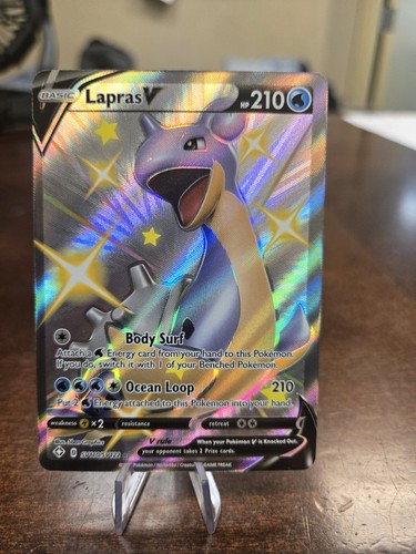 Pokemon TCG - Shining Fates Shiny Vault - Lapras V SV110/SV122 Full Art NM