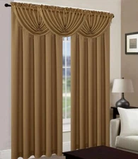 Leah Textured Rod Pocket Curtain or Valance