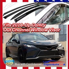 For Toyota Camry 2018-2024 Out Channel Window Visor Wind Guards Shade Deflector