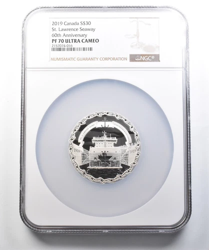 2019 Canada 30 Dollars Silver St. Lawrence Seaway 60th Anniv PF70 UCAM NGC *4415