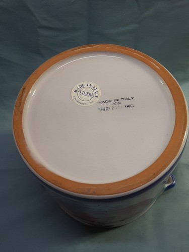 Vietri Buon Giorno Canister Crock W/ Lid Hand Painted, Fruit Design, Vintage - Picture 6 of 8