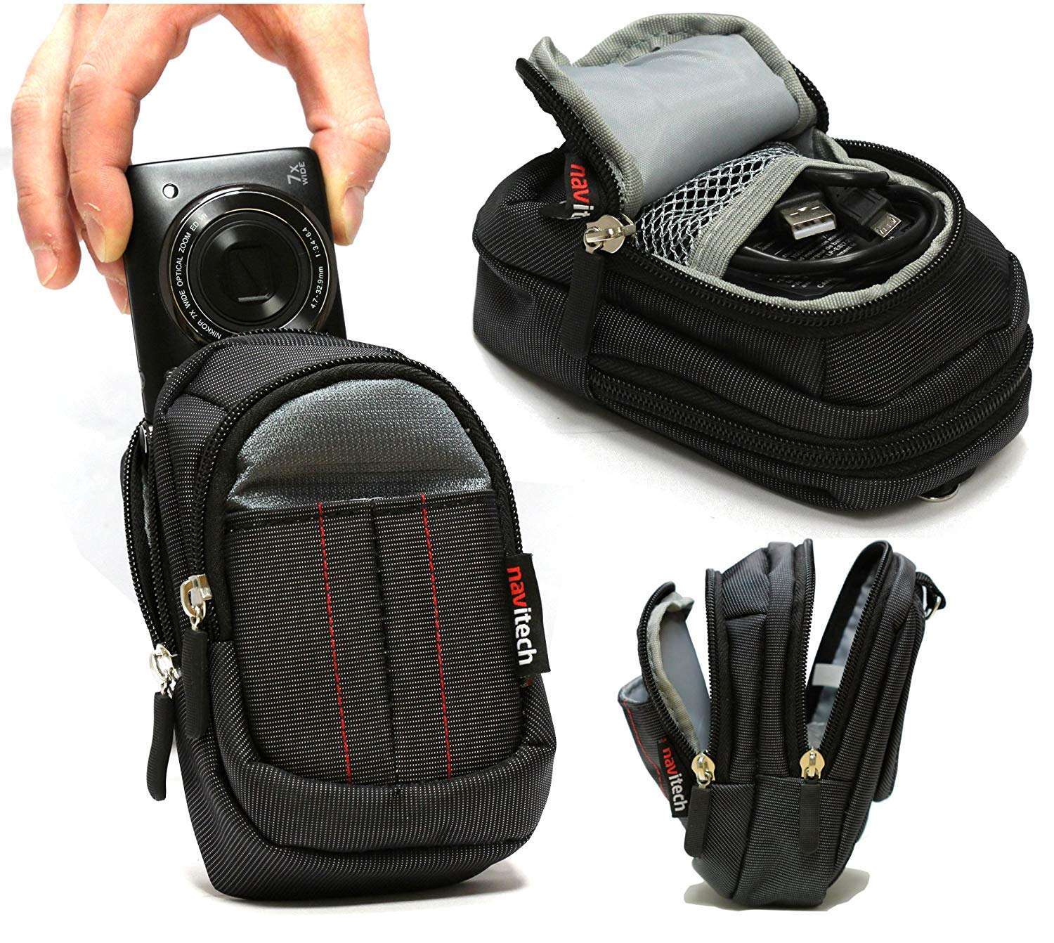Navitech Black Camera Case For The WOWGO Kids Digital Camera