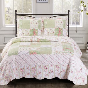 3-PC-Upland-Oversize-Floral-Design-Sweet-Coverlet-Reversible-Microfiber-Quilt