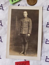 RPPC Military Man Uniform Postcard