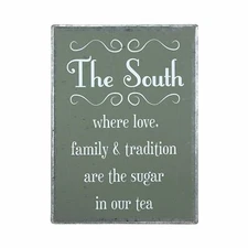 The South Family and Tradition Decorative Frame, 8" x 11", Rustic Green