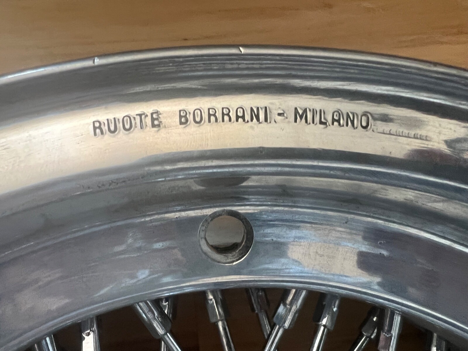 Ruote Borrani Milano RW3874 14x6.5 K Ferrari 330 32RS Wire Wheel GTO GTC GTS rim