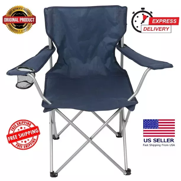 Ozark Trail Camping Folding Chair with Cup Holder and Carry Bag