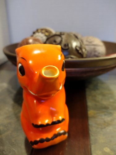 Goebel Elephant Creamer Pitcher Antique German Rare Piece Orange - Picture 3 of 7