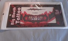 Halloween Big Mouth Tattoos Temporary 12 Sheets Cosplay Prank Makeup New