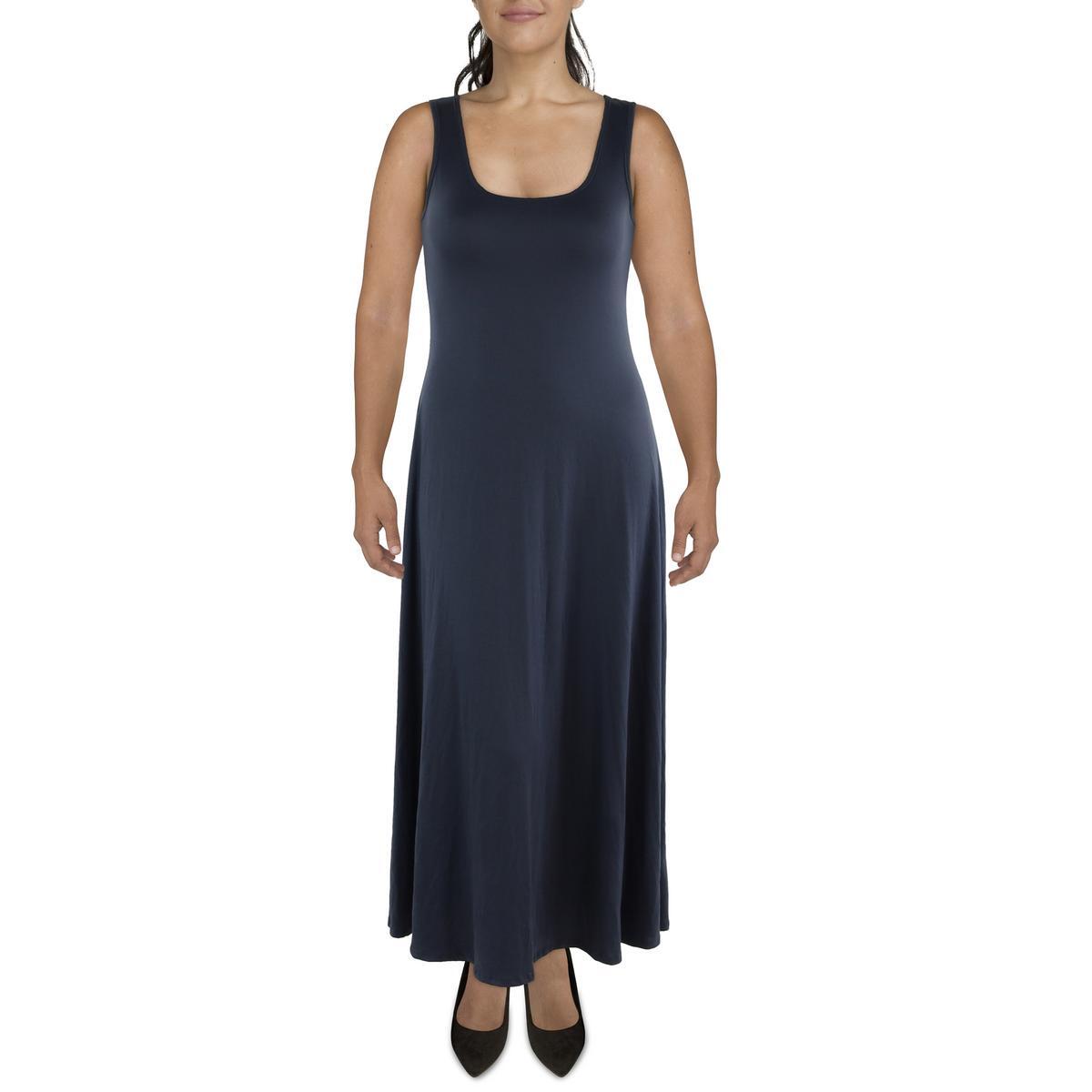 24seven Comfort Apparel Женское макси-платье стрейч во всю длину BHFO 6919