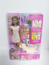 Barbie Doll and Accessories Playset with Brunette Doll Mommy Dog 3 Puppies