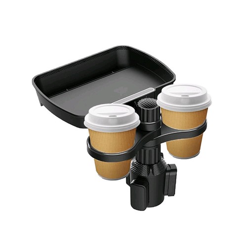 1x Car Accessories Swivel 360° Adjustable Arm Cup Holder Tray Phone Holder Black - Picture 3 of 12