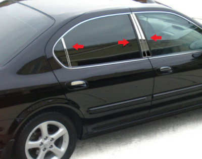 For 00-03 Nissan Maxima 6PC Stainless Steel Chrome Pillar Post Trim