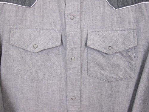 Band of Outsiders grau angerautes Flanell Western Hemd Gr. 0 XS - Bild 3 von 9