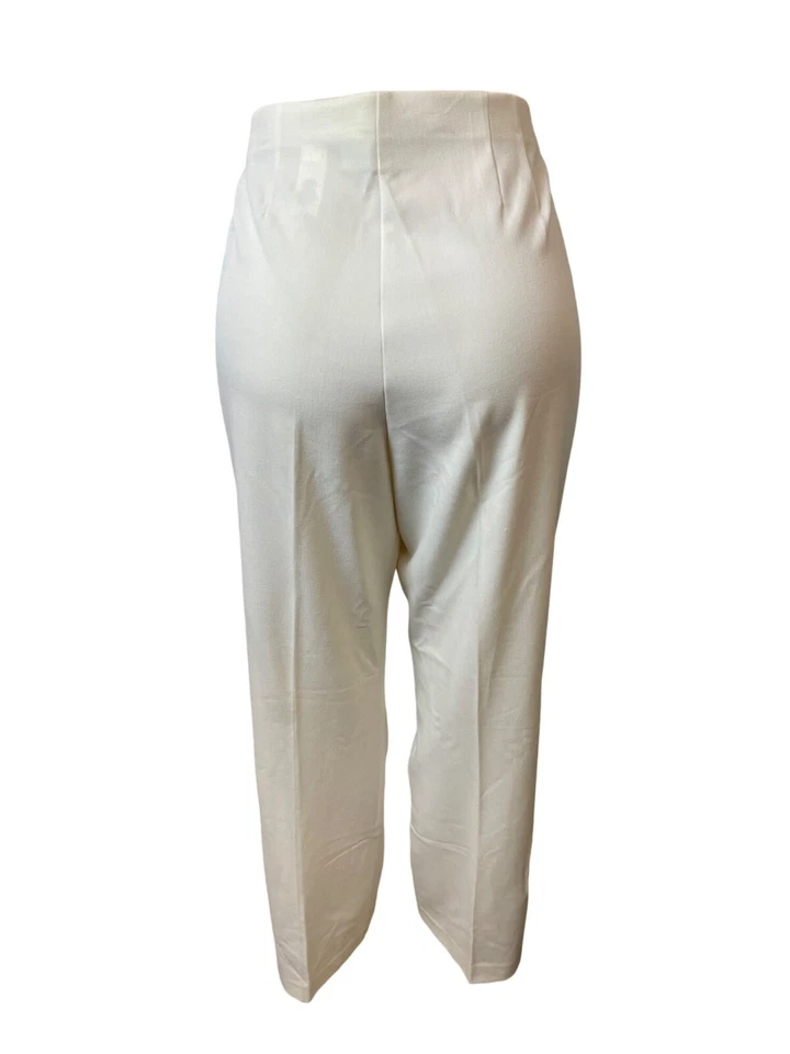 First Issue Women's Ivory High Waist Hook and Eye Flared Stretchable Pants Sz 1 - Image 3 of 4