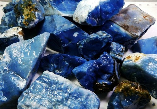 2 Lbs Natural  Blue Opal Raw  Rough Loose Gemstone lot - Picture 1 of 4