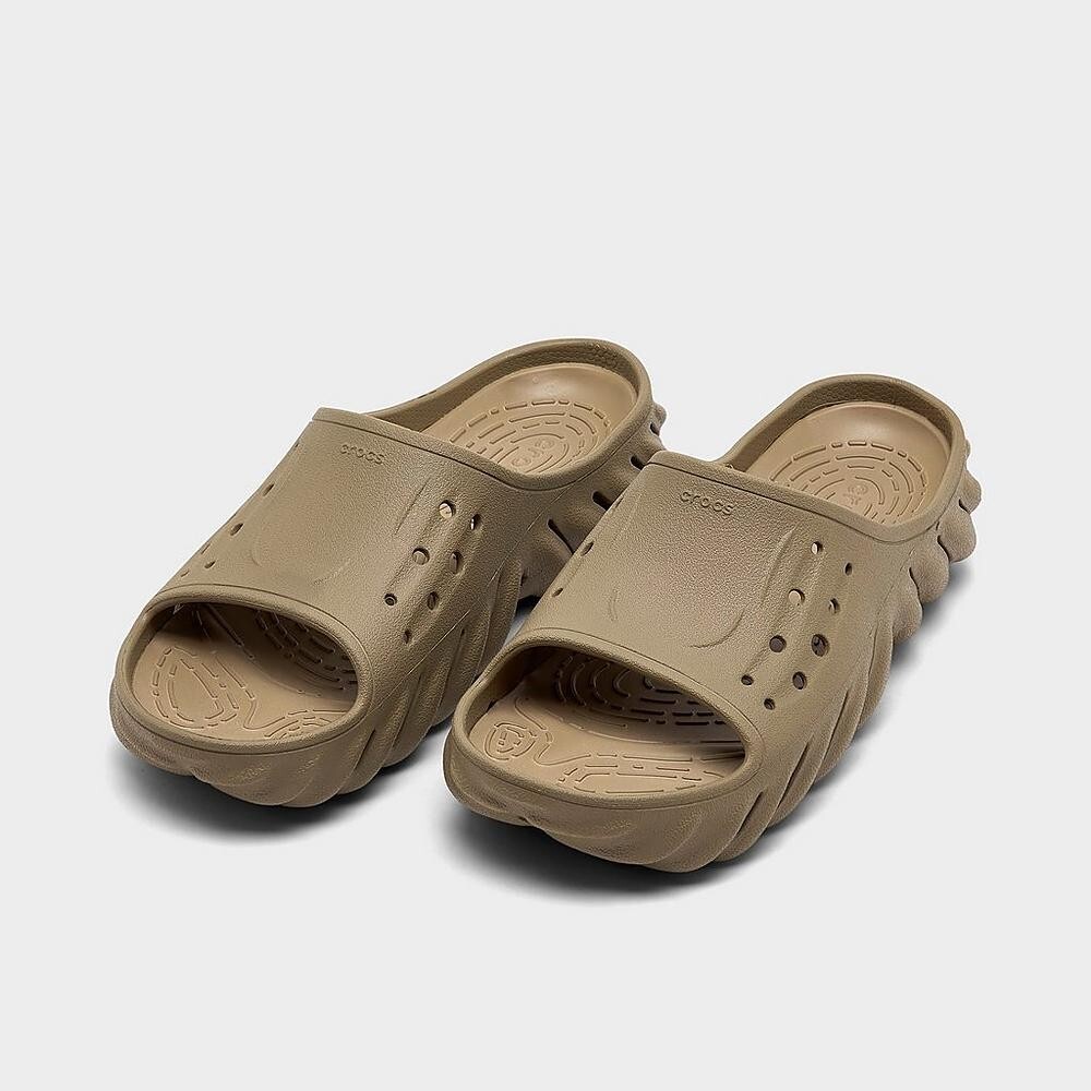 サンダル CROCS Men Sandals Grey 208170 ELEP Crocs Echo Slide Gray Flip-Flops - Fashionable Shoes