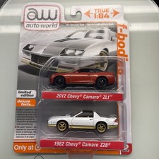 2022 AW Auto World Target Exclusive 2 Pack Chevy Camaro 2012 ZL1 1982 Z28