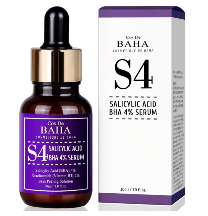 Cos De Baha S4 Salicylic Acid 4% BHA Serum 30ml - Exfoliates & Clears Pores