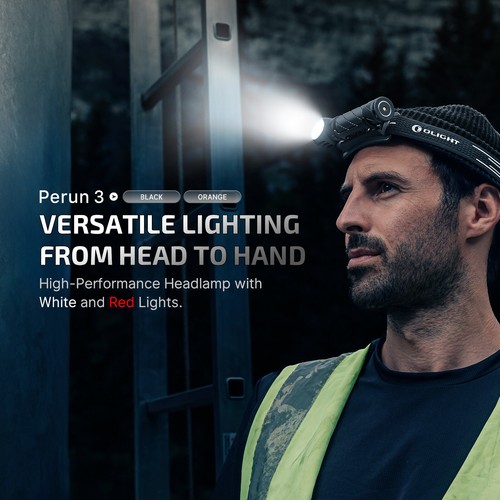 Olight Perun 3 Rechargeable Headlamp Head Torch LED with White & Red Light IP68 - Picture 3 of 37