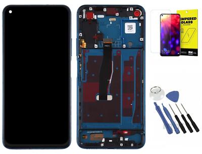 Display für Honor 20 Pro IPS LCD Touchscreen Bildschirm Glas mit Rahmen in Blau