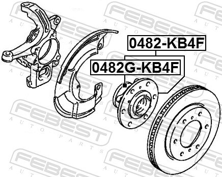 FEBEST 0482G-KB4F Radnabe für ,MITSUBISHI - Bild 2 von 2