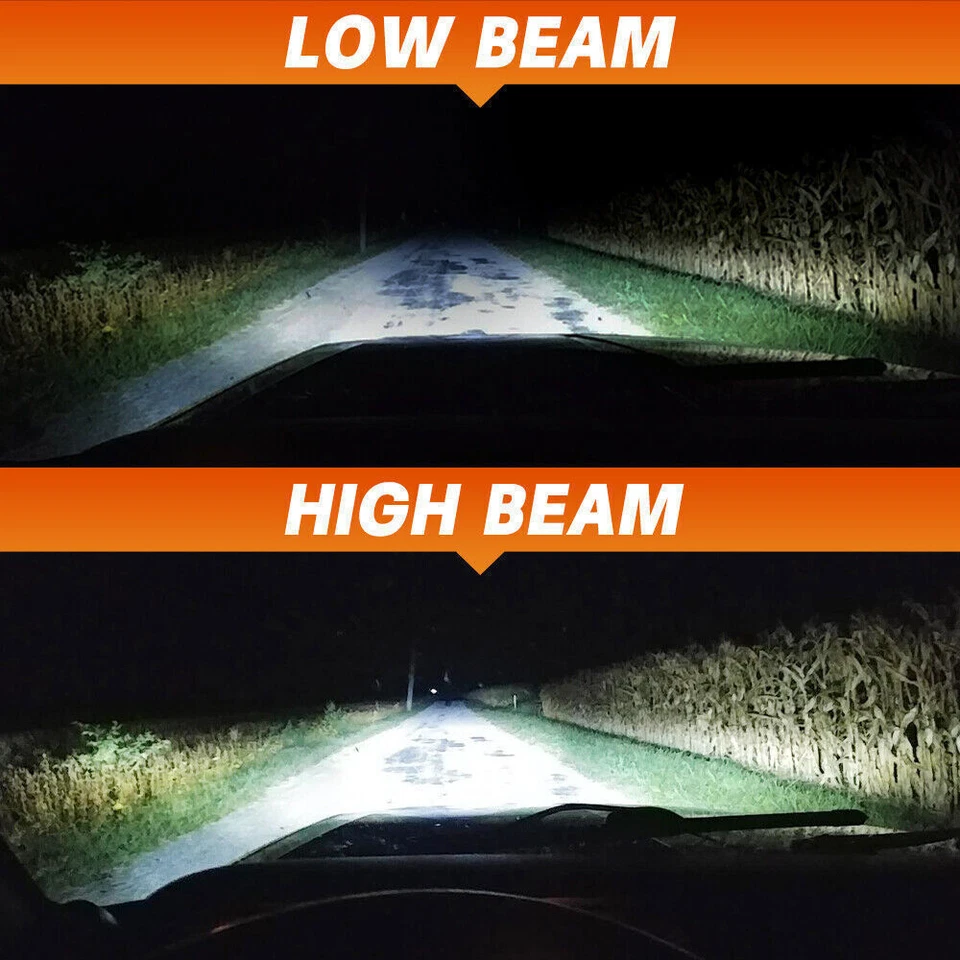 4PCS For 1980-1988 Oldsmobile Cutlass Ciera 4x6" Led Headlights High/Low Beam H4 - Image 4 of 4