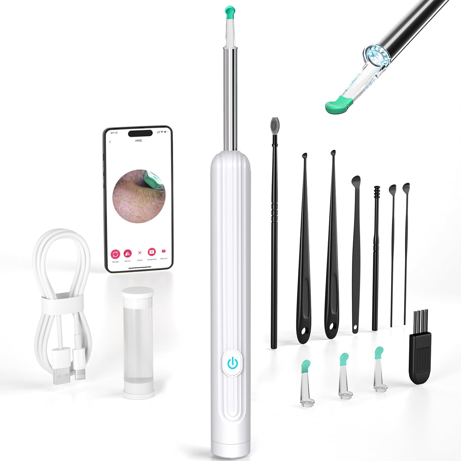 Ear Wax Removal - Ear Cleaner - Ear Wax Removal Tool Camera, Ear Cleaner with Ca