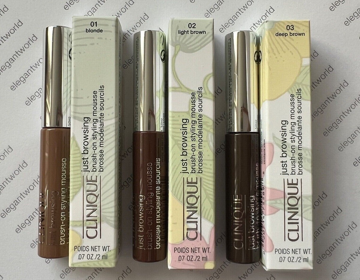 Clinique Just Browsing Brush On Styling Mousse .07oz/2ml NIB
