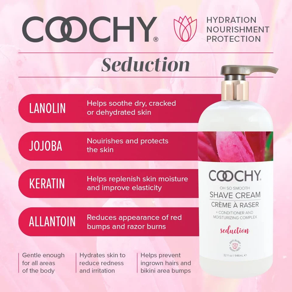 Crema de Afeitar Coochy, Acondicionador y Complejo Hidratante. Seducción 32 oz Foto 3 de 3