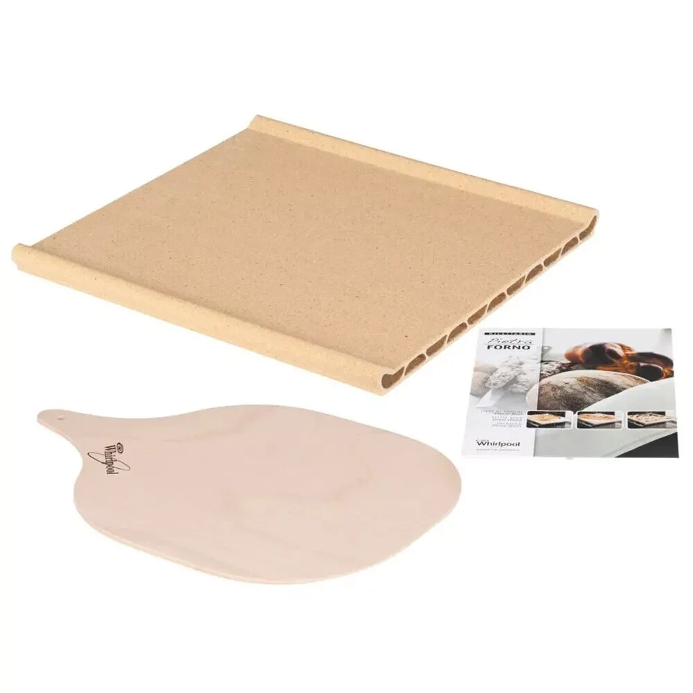 Piastra per Pizza in Pietra Refrattaria + Pala in Legno - Offerta Kit