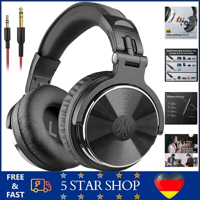 OneOdio Over Ear Kopfhörer 50mm Bass 6.35/3.5mm Klinke DJ Studio Podcast Pro-10