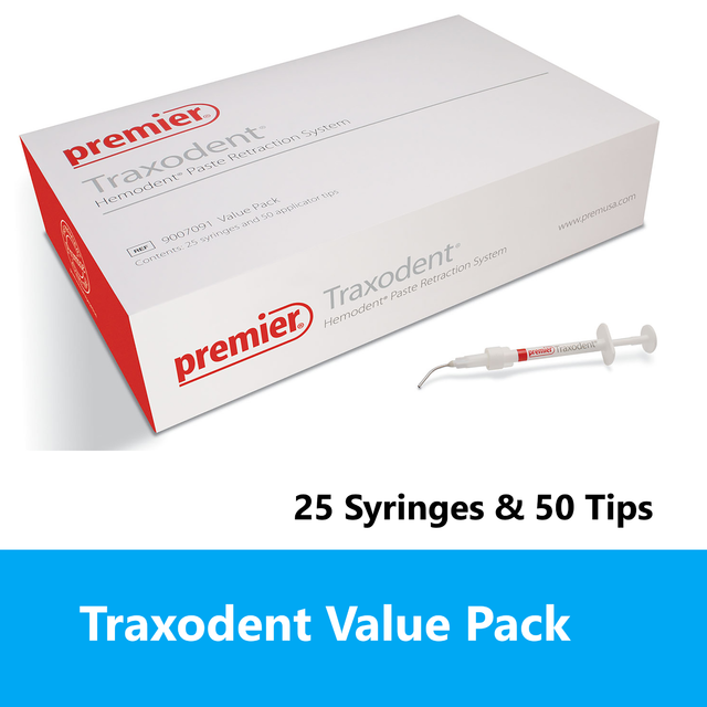 TRAXODENT 15 ALUMINUM CHLORIDE, HEMODENT PASTE RETRACTION SYSTEM 25