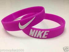 Nike Sports Baller Silicone Wristband Bracelet, USA Shipping ! Pink / White logo
