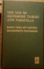 The Use of Handbook Tables and Formulas by Franklin D. Jones John (1971, HB)