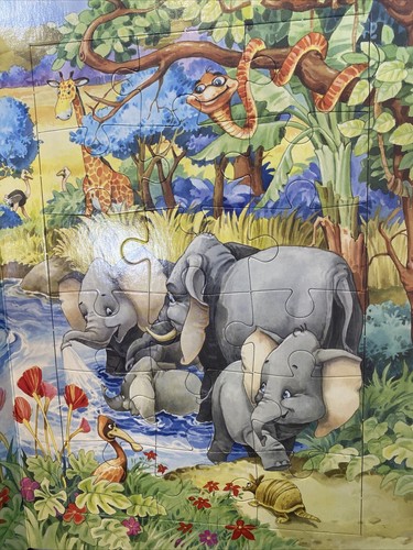 Vintage Jungle Friends Ellie The Adventurous Elephant Read And Solve Puzzle Book - Picture 4 of 5