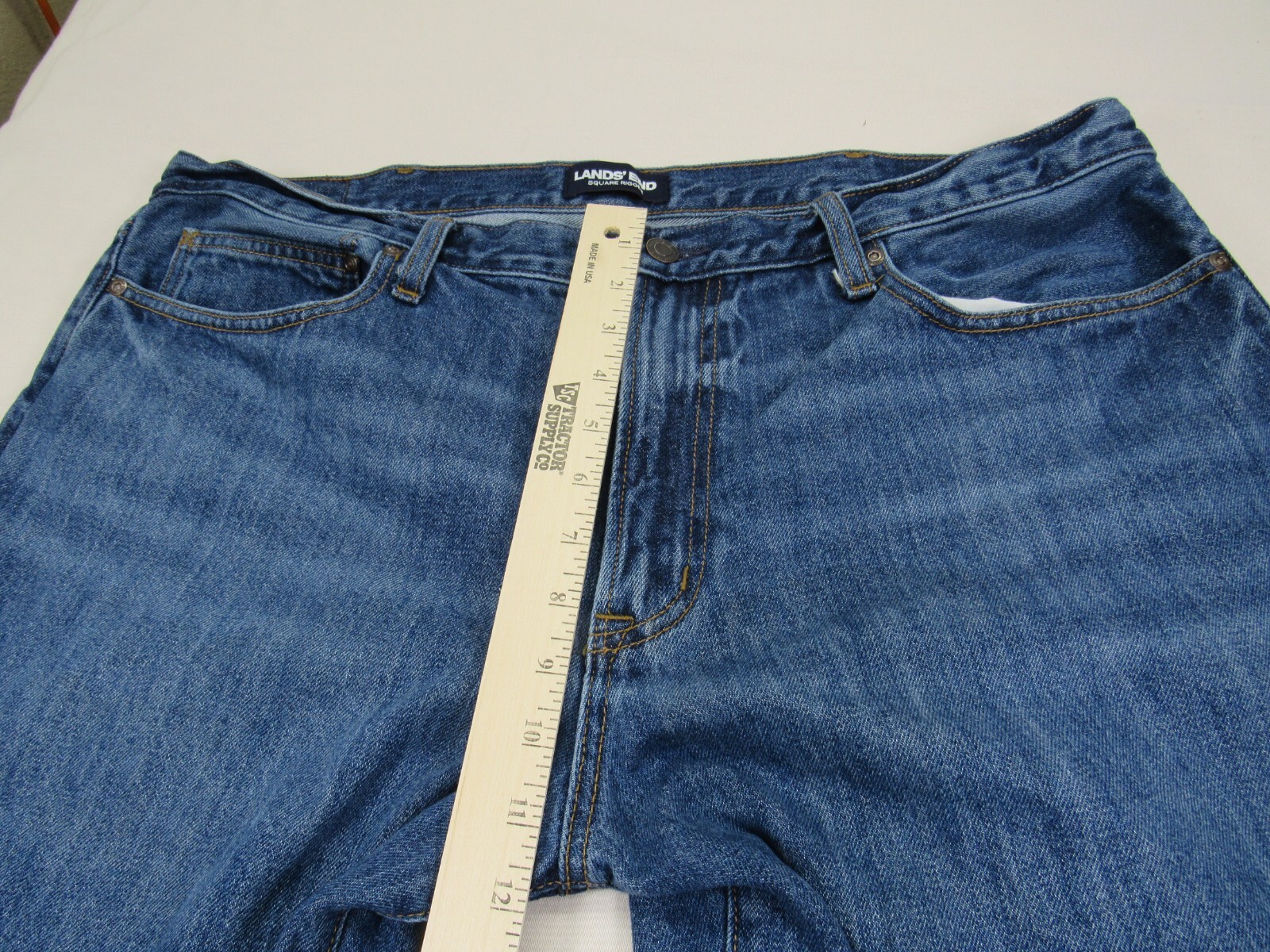 Lands End Square Rigger Relaxed Fit Dark Denim Mens 4… Gem