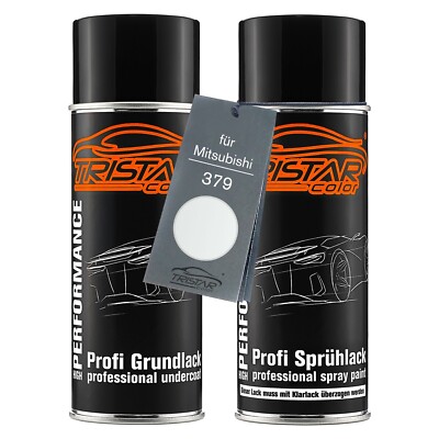 Autolack Spraydosen Set für Mitsubishi 379 Silky White Perl Grundlack Basislack