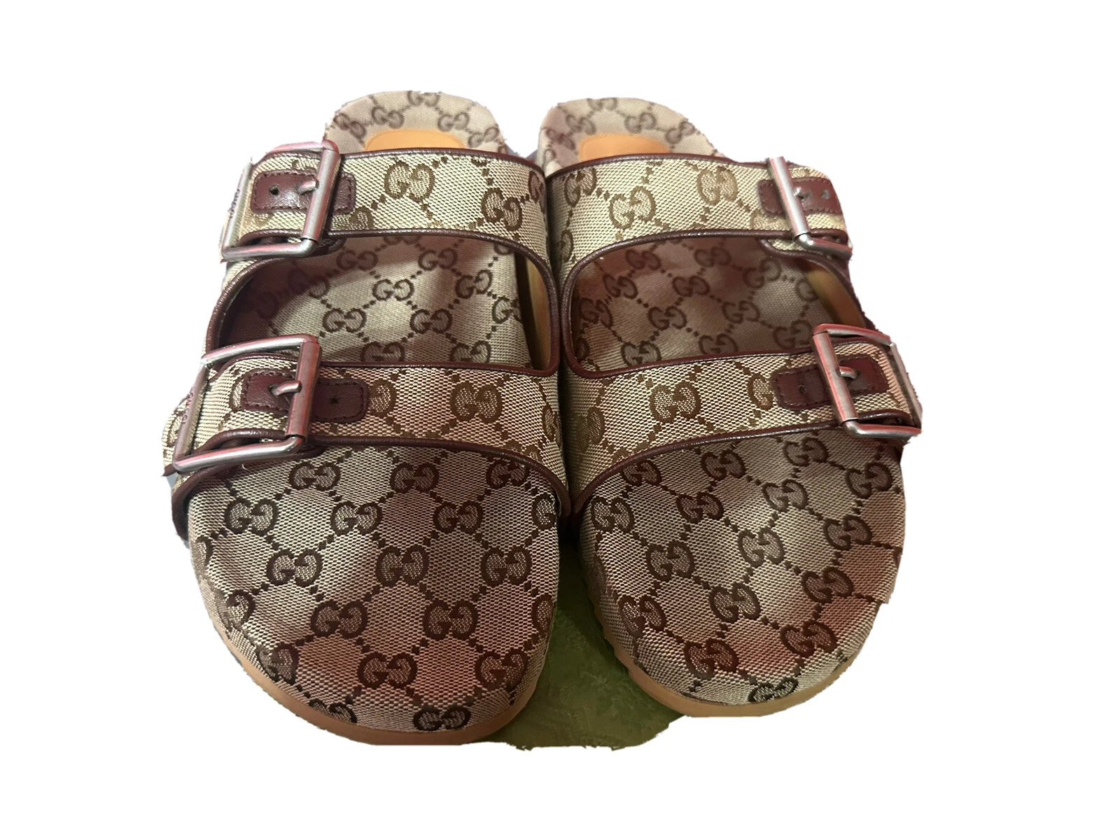 Sandale coulissante homme Gucci GG monogramme avec sangles