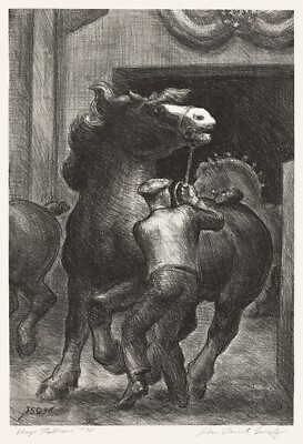 JOHN STEUART CURRY : Prize Stallions : Archival Art Print
