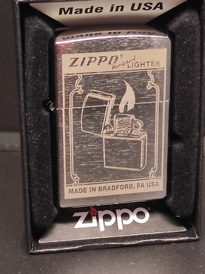 Zippo Vintage Design LIGHTER Motivgravur (lasered), Chrom gebürstet