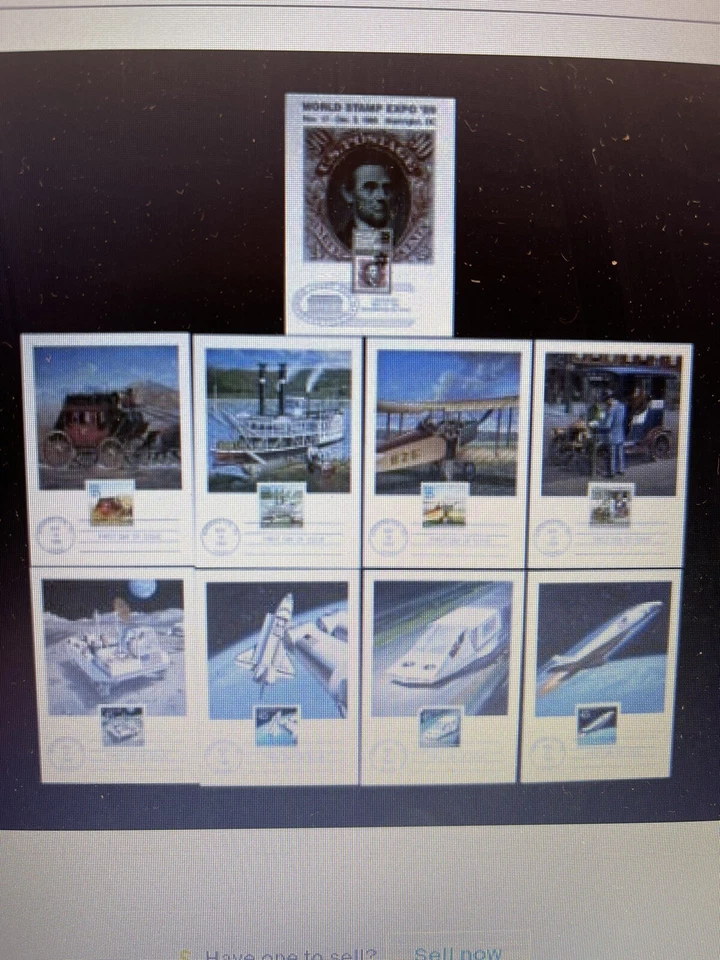 Sealed U.S. World Stamp Expo '89 Max. Cards Item #8847. 9 Card First Day Cancels - Image 3 of 4