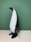 Murano Art Glass Vintage Penguin Figurine Sculpture 10”
