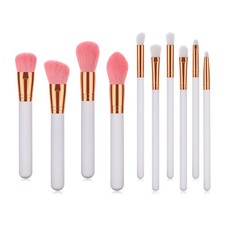 10 Pcs Wooden Handle Makeup Brush Eyeshadow Brushes Women Cosmetics