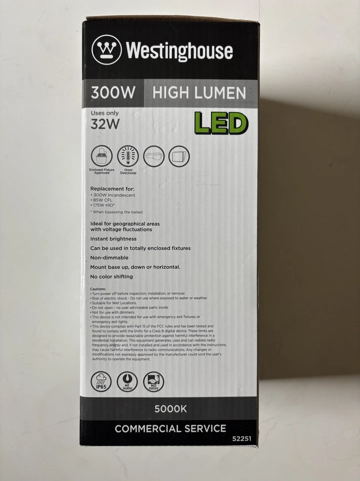 Westinghouse LED High Lumen= 300W ED28 uses only 32 W 52251 Commercial Service - Image 2 of 4