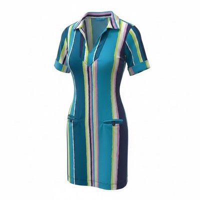 NWT Tori Richard Honolulu Show Stripe Dress - Multicolor Size XS