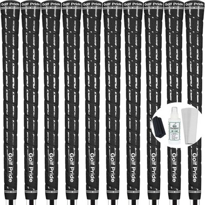 Golf Pride Tour Wrap 2G Golf Grips Standard Size Black - Set of 10 w/Grip Kit!